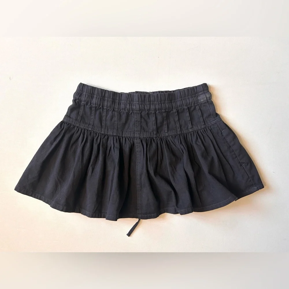 Free People We The Free Roselle Denim Mini Skirt in Black Sz Small NWT See Image